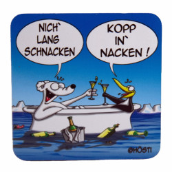 Bierdeckel "Nich lang...
