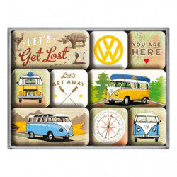 VW Magnet-Set Bulli Let's Get Lost - Nostalgic-Art