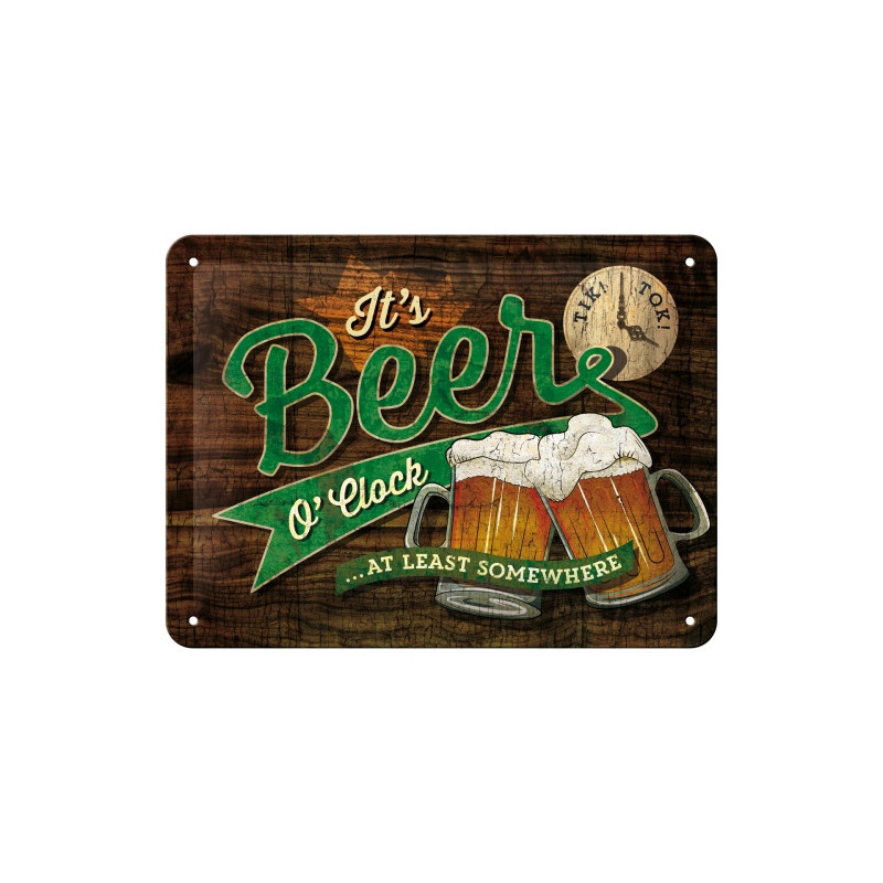 Beer O' Clock Glasses Blechschild - Nostalgic-Art