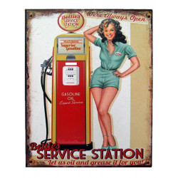 Blechschild Service Station...