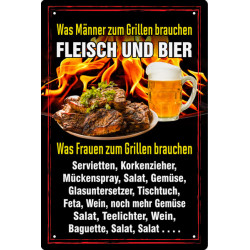 Blechschild Was Männer und...