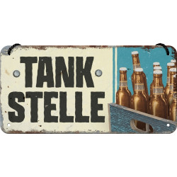 Tankstelle Bier Hängeschild - Nostalgic-Art