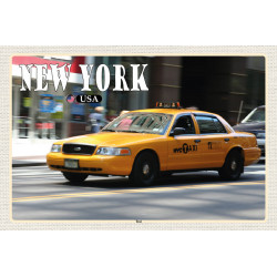 Holzschild New York Taxi